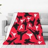 Colored Martial Arts Karate Microfiber Plush Throw Blanket, 80x60 inches,