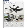 Fanbulous 62 Inch Ceiling Fans No Light with Remote, Modern