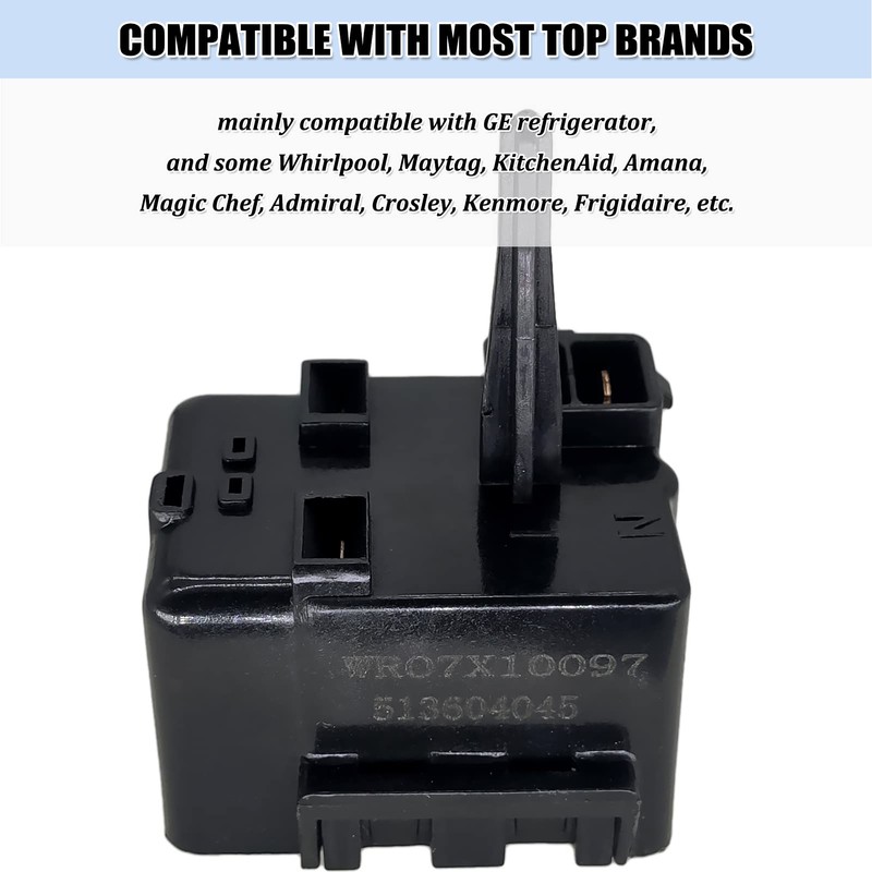 WR07X10097 Refrigerator Compressor Relay Overload Starter for GE Refrigerator Relay