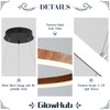 Modern LED Chandelier, 1-Ring LED Pendant Light Fixture with Remote