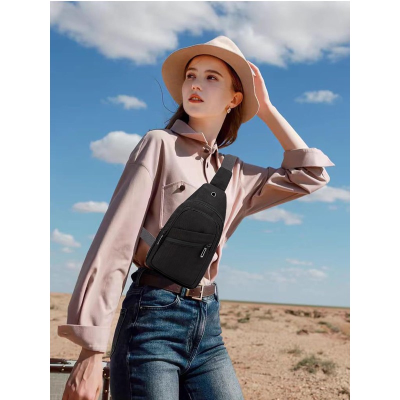 EVANCARY Small Sling Bag for Women Men, Sling Backpack Chest