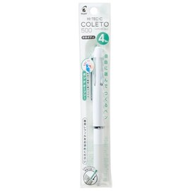 Pilot PLHKC50CW Multi-Function Pen, Hi-Tec-C Coleto 500, 4 Colors, White
