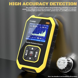 Geiger Counter, FNIRSI GC01 Radiation Detector, γ-Ray β-Ray X-ray Radiation Dosimeter, Gamma Beta Tester, Rechargeable Radiation Meter for Marble Food Metal Radiation Detector with LCD Screen, 5 Units