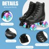 Gets Womens Roller Skates Light Up Wheels, Artificial Leather Adjustable