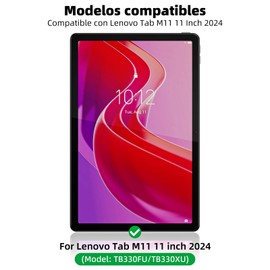 GOKOCO Funda con Teclado para Lenovo Tab M11 11" 2024, Teclado inalámbrico español y Funda Protectora para Lenovo Tab M11 11 Pulgadas,Rosa