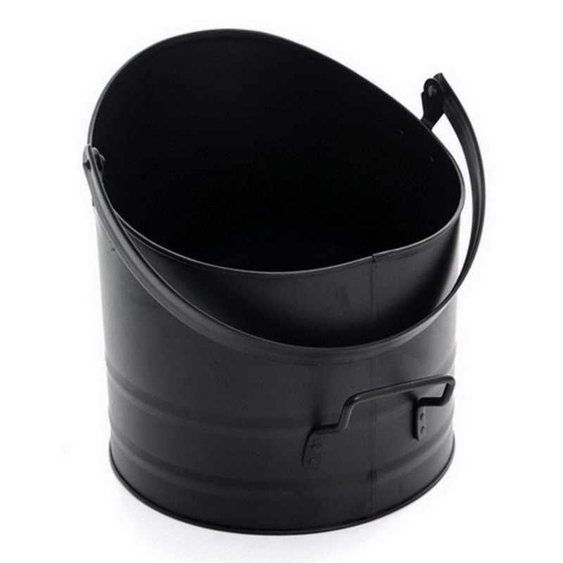 HomeZone Black Coal Bucket Fireside Accessories Kindling, Log, Coal &