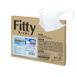 [フィッティ] Fitty ブレステック マスク 18枚 (ふつうサイズ/不織布/立体) 個包装 立体マスク (3層構造 / 小顔/息がしやすい) 使い捨て