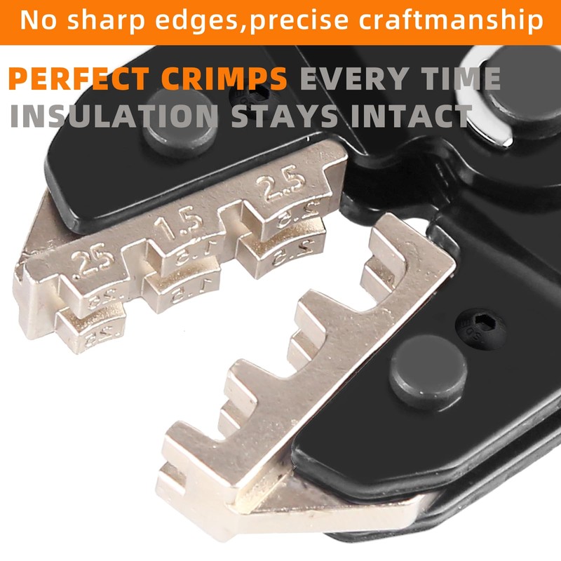 KF CPTEC 6PCS Multi-functional Wire Crimping Tool with Quick-Change Jaws