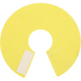 Lymizhuo Bird Collar, Adjustable Parrot Recovery Collar, Yellow, Felt Cloth, Prevents Licking & Pecking, Medium & Small Birds