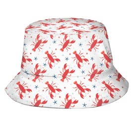 Funny Bucket Hat for Women Men Lobster Fisherman Hats Summer Outdoor Travel Beach Sun Caps Unisex