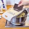 FACKELMANN Spaetzle Grater with Dough Scraper, White, Plastic Spätzle Slicer,