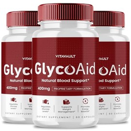 Glyco Aid Pills Advanced Blood Support Formula Supplement, GlycoAid Blood Capsules - Maximum Strength, Glyco Aid All Natural Formula Pills, GlycoAid Capsules Blood Support Reviews (3 Pack)