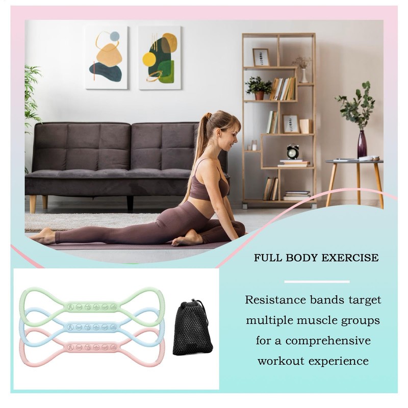 Stretch Bands for Shoulder,8 Shaped Elastic Stretch Bands | Hand