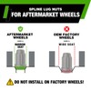 DPAccessories Black 7/16-20 Lug Nuts for Aftermarket Wheels - Closed
