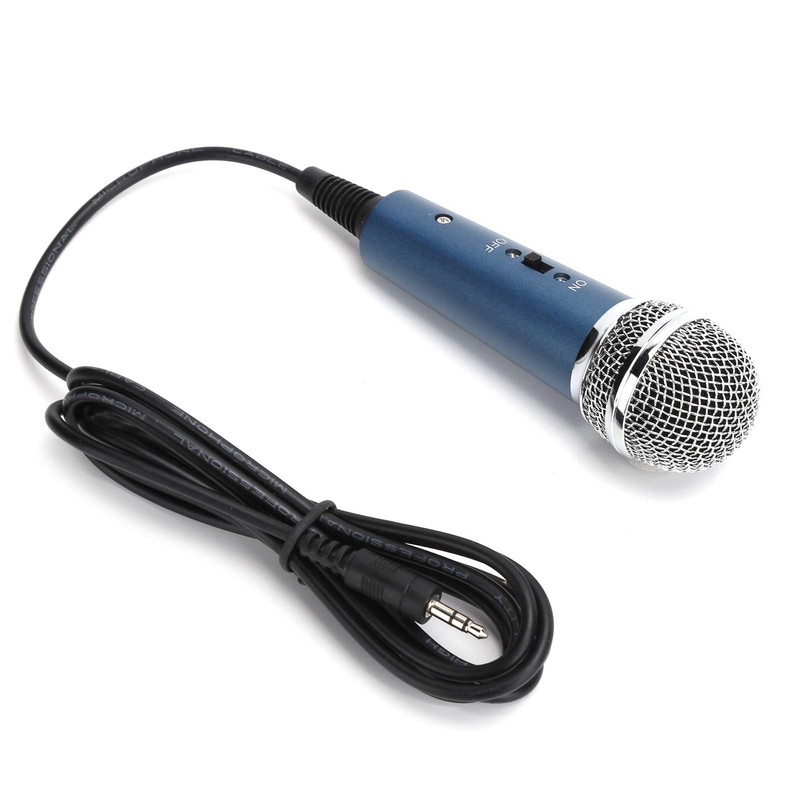 Dynamic Microphone, Condenser Microphone, Wired Microphone, Compatible with Karaoke, Handheld