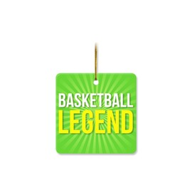1 Pack - Basketball Legend Fanatic's Classic Ceramic Christmas Ornament - 2.85 Inch Square