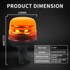 AOHEWEI Amber LED Warning Light, 8 Flashing and 2 Rotation