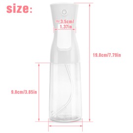 Apidgrowth Continuous Spray Bottle,Hair Spray Bottle,Plants Water Spray Mist Bottle,Ultra-Fine Spray Bottle for Hair,Skincare, Plant Care, Pet Grooming, Cleaning(White)