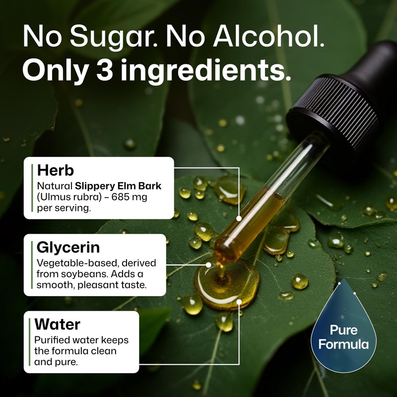 BIO KRAUTER Slippery Elm Bark Tincture - Pure Slippery Elm