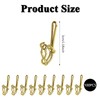 100pcs Brass Curtain Hooks,Heavy Duty Metal Metal Drapery Curtain Hooks,Metal
