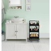Seville Classics 3 Bin Metal Rolling Storage Utility Cart Organizer
