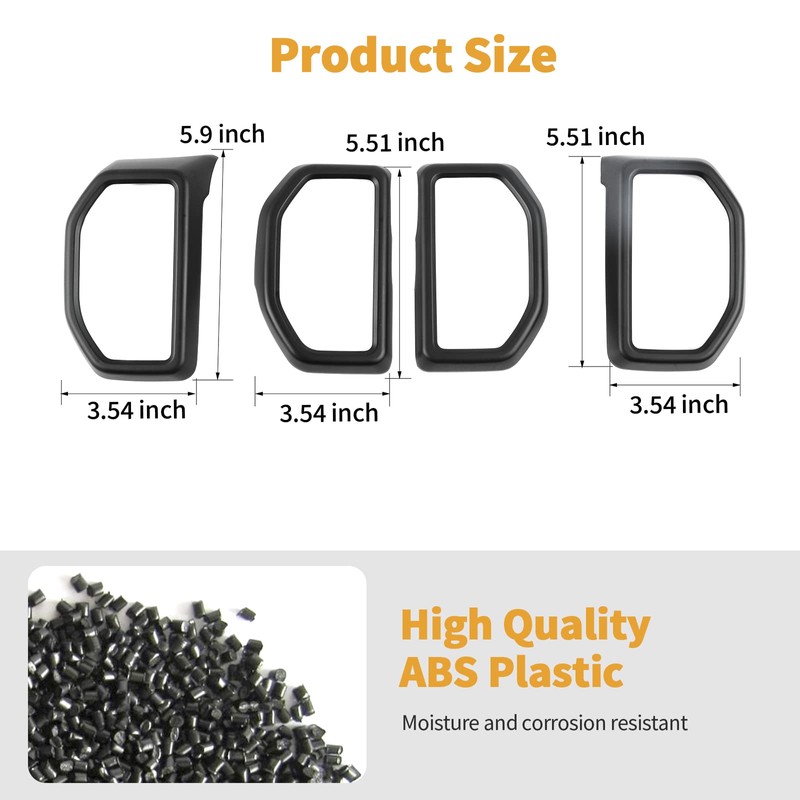 Jimen Compatible with Ford Bronco Sport 2021-2023, 4PCS Center Console