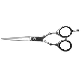 J2 Japanese Steel Barber Hair Cutting Scissors Shears Tempered Stainless Razor Sharp Mustache Haircut Hairdresser (6 inch, Silver Shine)