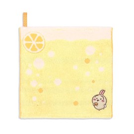 Chiikawa Towel Handkerchief, Yellow, Rabbit 41-1260080, Approx. 9.8 x 9.8 inches (25 x 25 cm)