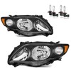 Vizotae Headlights Assembly for 2009 2010 Toyota Corolla Halogen Headlamp