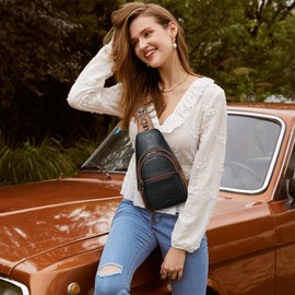 Mroede Sling Bag Crossbody Bags for Women, Fanny Packs for Women Chest Bag for Work Shopping