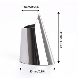 SagaSave 4 Pcs Finger Guard, Stainless Steel Kitchen Finger Nail Protector, Anti-Cutting Finger Covers for Onion, Garlic, Ginger, Oranges