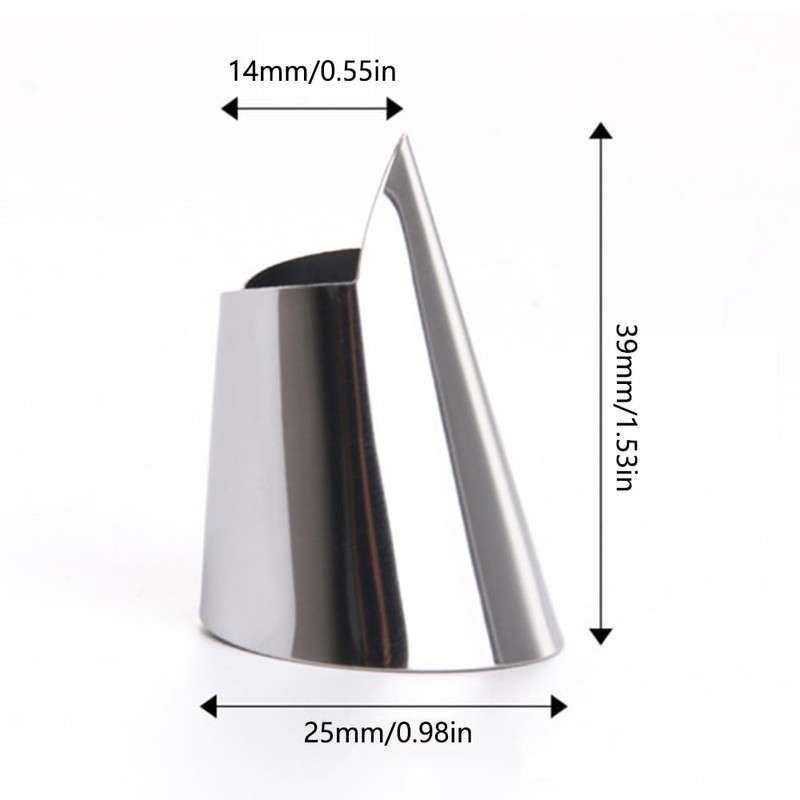 SagaSave 4 Pcs Finger Guard, Stainless Steel Kitchen Finger Nail