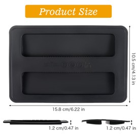 Ouligay Toaster Cover Small Appliance Covers, 2 Slice Silicone Toaster Covers, 2 Slice Wide Slot Toaster Dust Cover, Black Bread Machine Protector