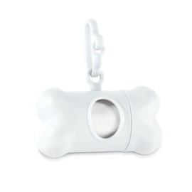 eBuyGB Bone Shaped Pet Waste Bag Holder Dispenser, Plastic, White