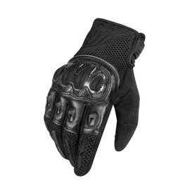 INBIKE Breathable Motorcycle Gloves Touchscreen Gloves Made of High-Quality Goat Leather and Mesh Professional Protective Equipment Provides Comprehensive Protection, black
