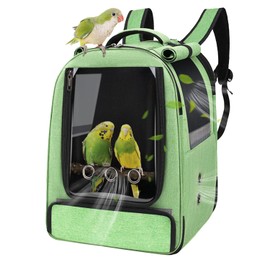 Sysmashing Bird Backpack Carrier,Bird Travel cage Backpack with Tray and Standing Perch,Feeding Tank,Waterproof pad,Used for Parakeets,hornbirds,Lovebirds,Small and Medium-Sized Bird