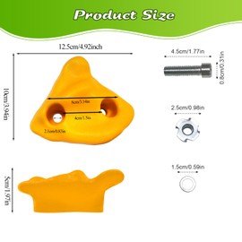 Mlijzard 20 Pack Rock Climbing Holds Extra Large for Kids and Adults, Polyethylene Climbing Rocks with Mounting Hardware, DIY Indoor Outdoor Playground Backyard Park Play Set (Dark Yellow)