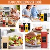 Supkiir Condiment Squeeze Bottles 16oz with Flip Top Lid, 5Pcs