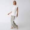 Seaside Tones Linen Pant - Brown Stripe, Medium