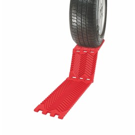 Maxsa 20025 Compact Folding Traction Mat for All Weather Vehicle Extraction (Set of 2), Red