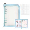 Pokumil A6 Binder, Glitter Loose Leaf Notebook, Transparent Card Book,