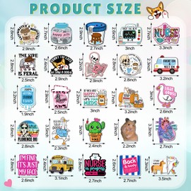Saysurey 25 Pcs Funny Nursing Magnets for Locker Whiteboard Reusable Medical Themed Magnets Decal Fun Cool Magnetic Nurse Week Gifts for Nurses Fridge Refrigerator Office (Medical Style)