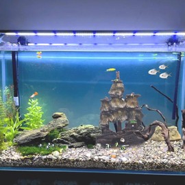 Saim Large Shipwreck Aquarium Decorations,High and Larger Fish Tank Sunken Ship Decoration Ornaments, Pirate Boat,Freshwater or Saltwater Decor,Aquarium Accessories