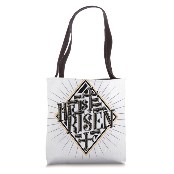 He Is Risen Christian Tote Bag