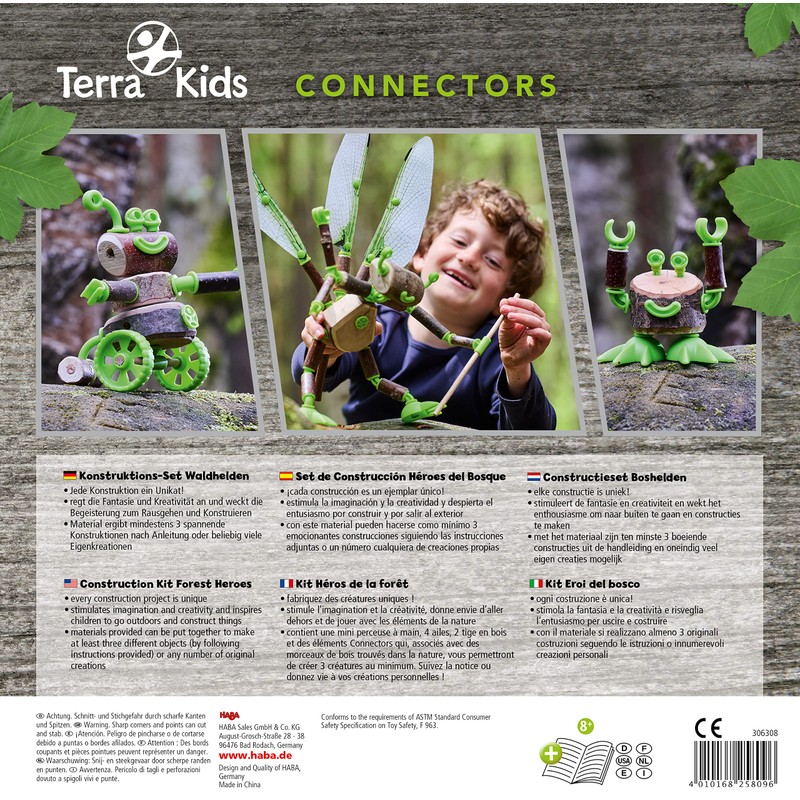 HABA 306308 Terra Kids Connectors Construction Set Forest Heroes Creative