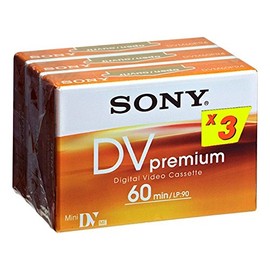 Sony Mini DV Premium Video Cassette Tapes (Pack of 3)