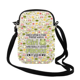 TSOTMO Funny Frog Nature Lover Gift Who Really Loved Frogs Crossbody Bag Cute Frog Gift for Girlfriend (Loved Frogs Cr)