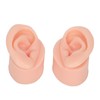 1 Pair Piercing Practice Ear Model Novice Soft Silicone Flexible