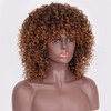 FALAMKA Short Brown Wig Afro Wig Curly Wig Women Daily