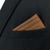 [S&W SHLAX&WING] Pocket Square for Men Brown Copper with White